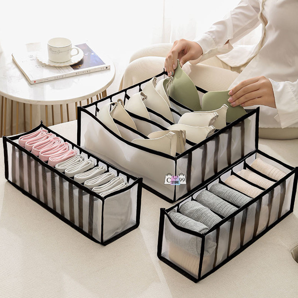 Miniatura 6 de Caja Organizador De Ropa Kit x 3